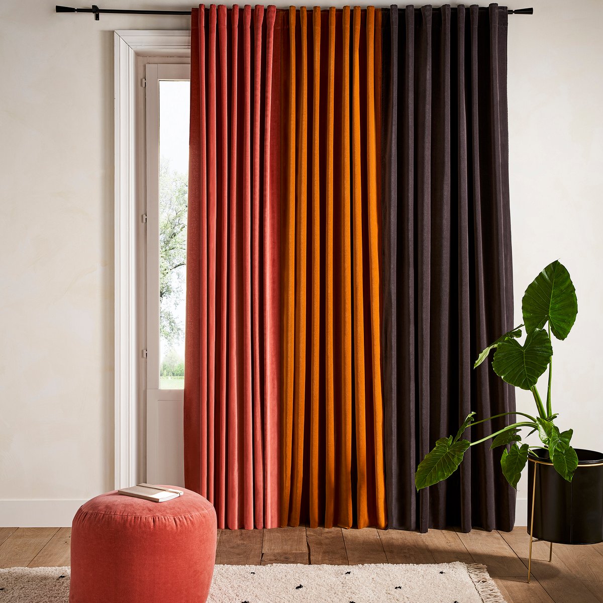 Image of Velvet Single Hidden Tab Curtain