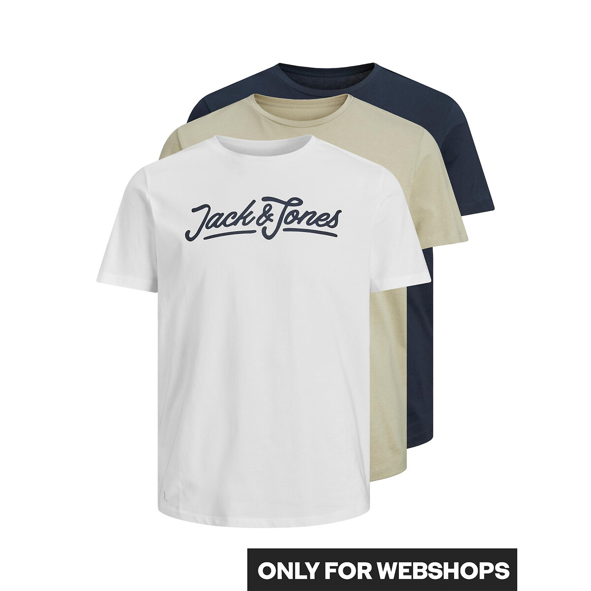 Комплект из 3 футболок с LaRedoute Короткими рукавами S белый, размер S