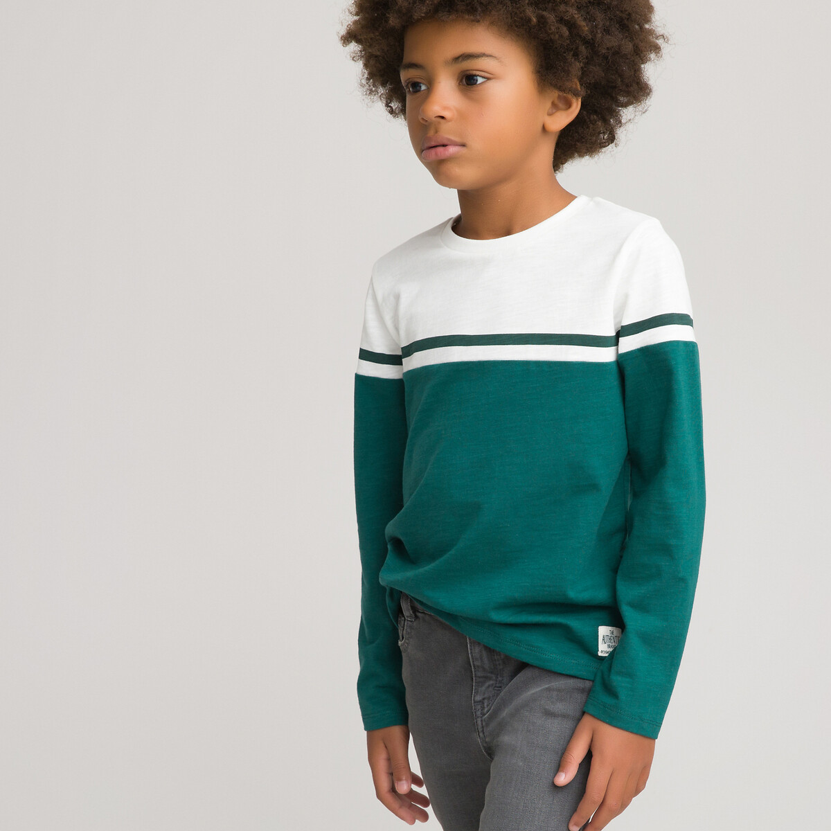 

Футболка LA REDOUTE COLLECTIONS, Зеленый, С длинными рукавами в полоску 3-12 лет 6 зеленый