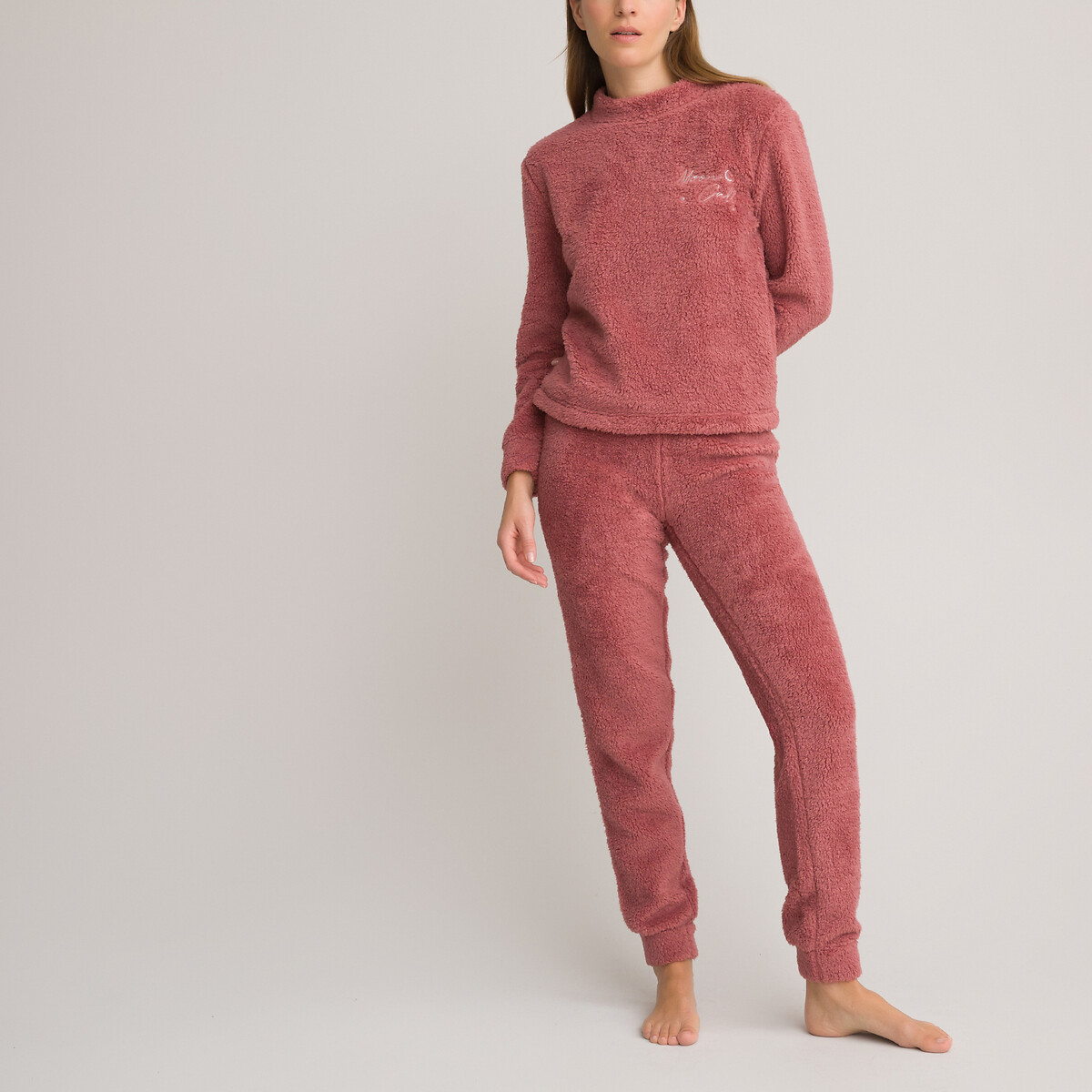 

Пижама LA REDOUTE COLLECTIONS, Розовый, Пижама С длинными рукавами из флиса под мутон 46/48 (FR) - 52/54 (RUS) розовый