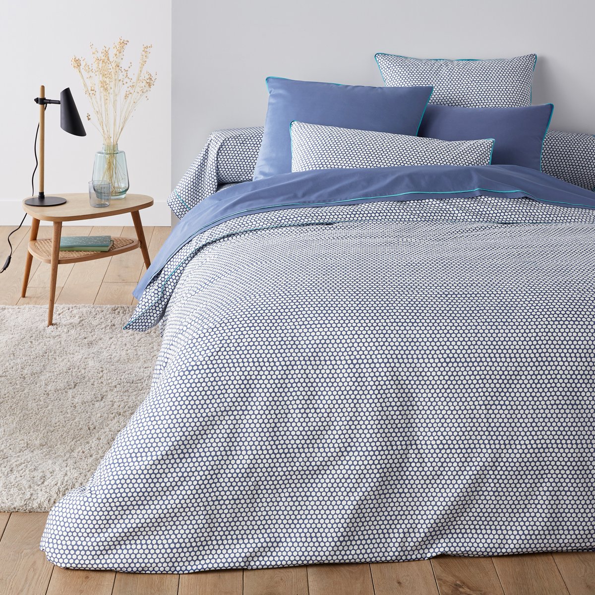 

Пододеяльник La Redoute, Синий, Из перкали DUO 240 x 220 см синий