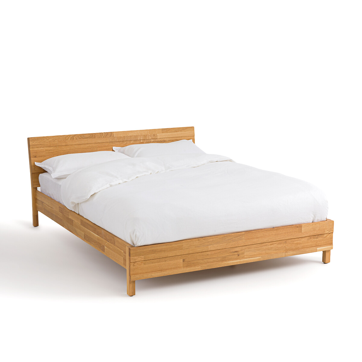 Кровать LaRedoute Кровать Из массива дуба с соединением встык Ariles 140 x 190 см желтый