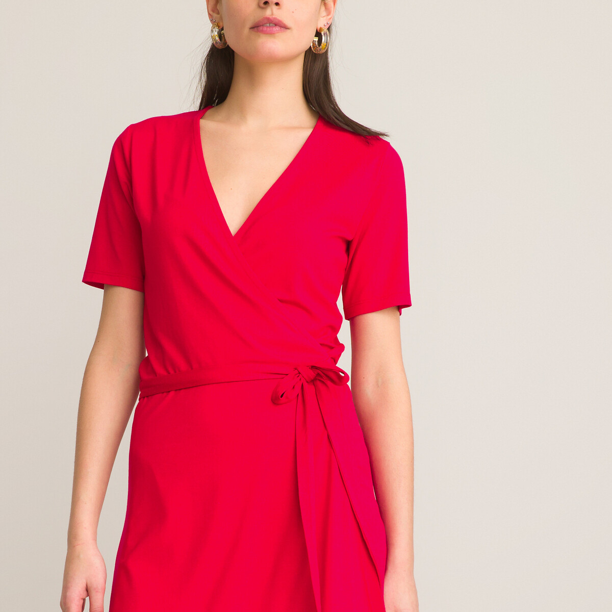 Платье LA REDOUTE COLLECTIONS С запахом сделано в Европе L красный, размер L - фото 3