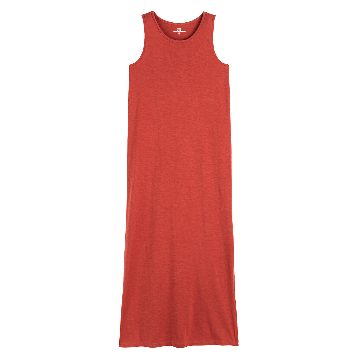 Платье Длинное без рукавов из трикотажа 100 хлопок XL красный LaRedoute, размер XL - фото 5