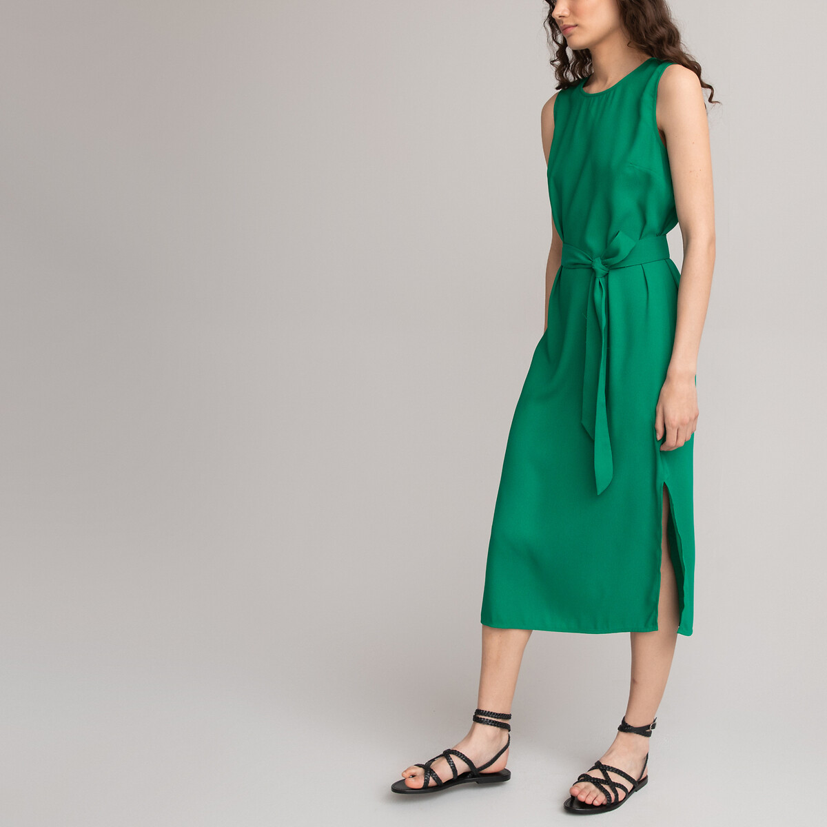 Платье Прямого покроя без рукавов 44 зеленый LaRedoute, размер 44 - фото 1
