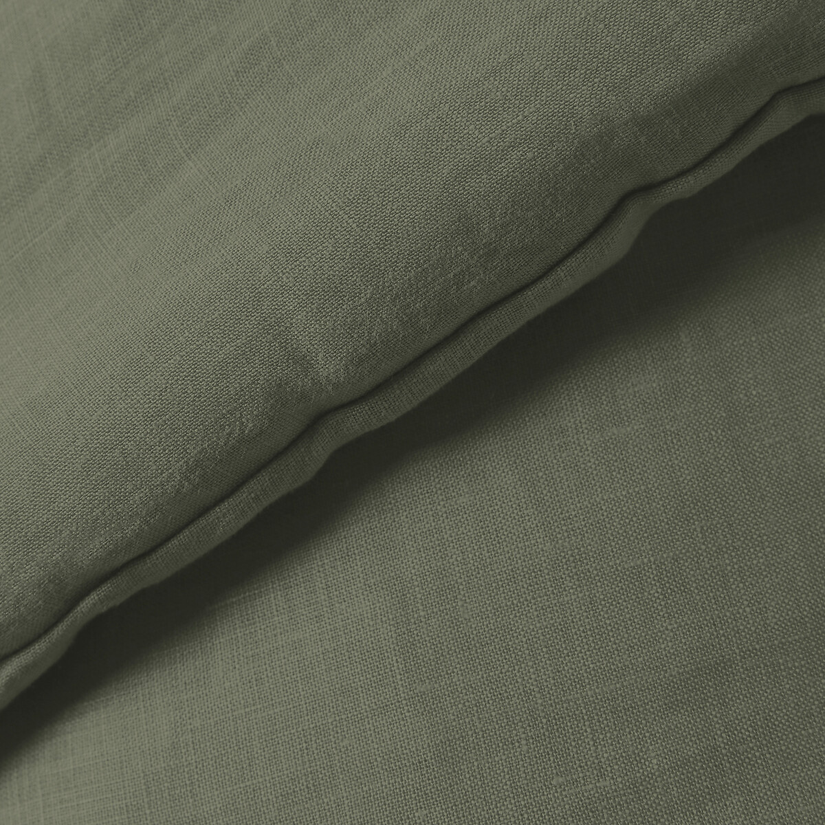 Одеяло LaRedoute Из 100 осветленного льна Abella 150 x 150 см зеленый, размер 150 x 150 см - фото 2