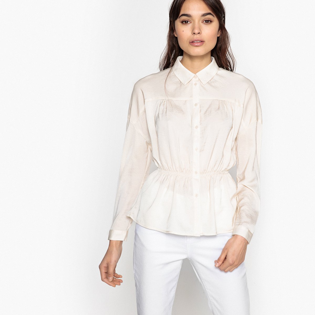 

Рубашка La Redoute, Бежевый, С длинными рукавами XS бежевый