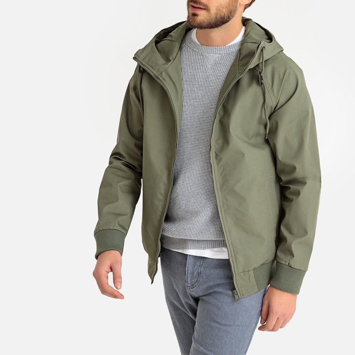 

Куртка LA REDOUTE COLLECTIONS, Зеленый, Короткая с капюшоном S зеленый