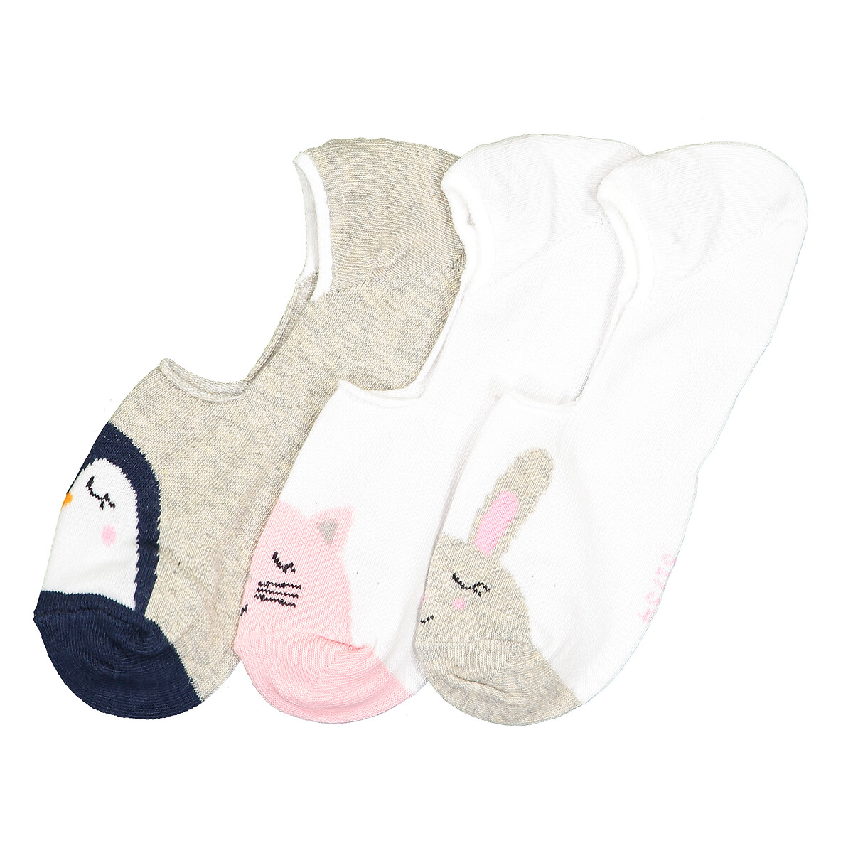 

Комплект из 3 пар ультра LaRedoute, Серый, Коротких носков размеры 2326-3942 27/30 серый