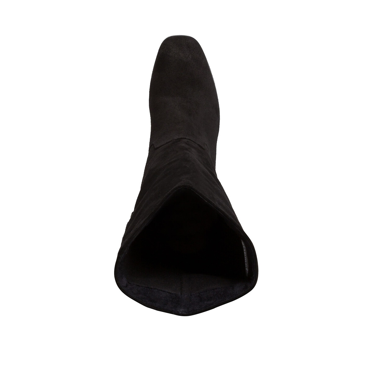 Сапоги LaRedoute Кожаные на каблуке 36 черный, размер 36 - фото 3
