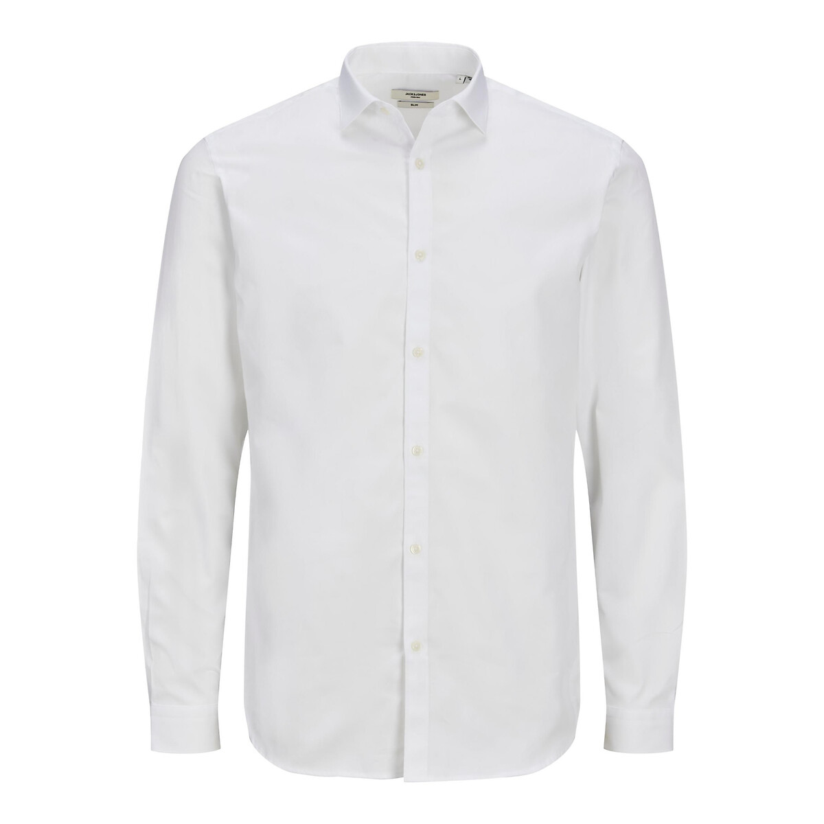 Рубашка Слим однотонная Jprblacardiff L белый LaRedoute, размер L - фото 5