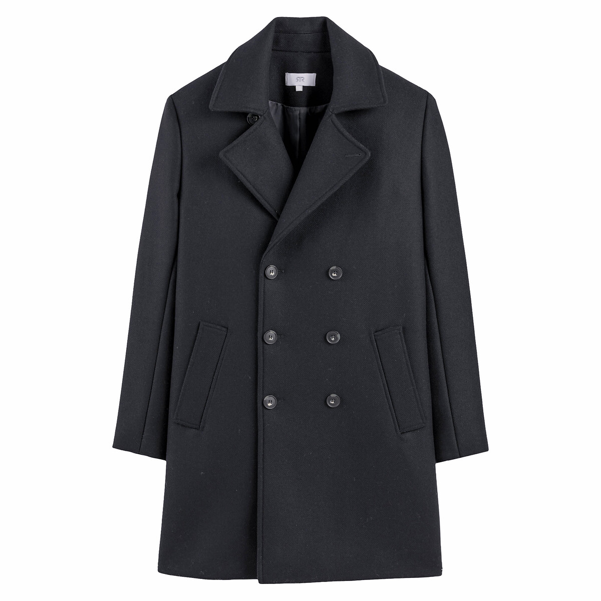 Пальто Из чистой шерсти производства Франции S синий LaRedoute, размер S - фото 5