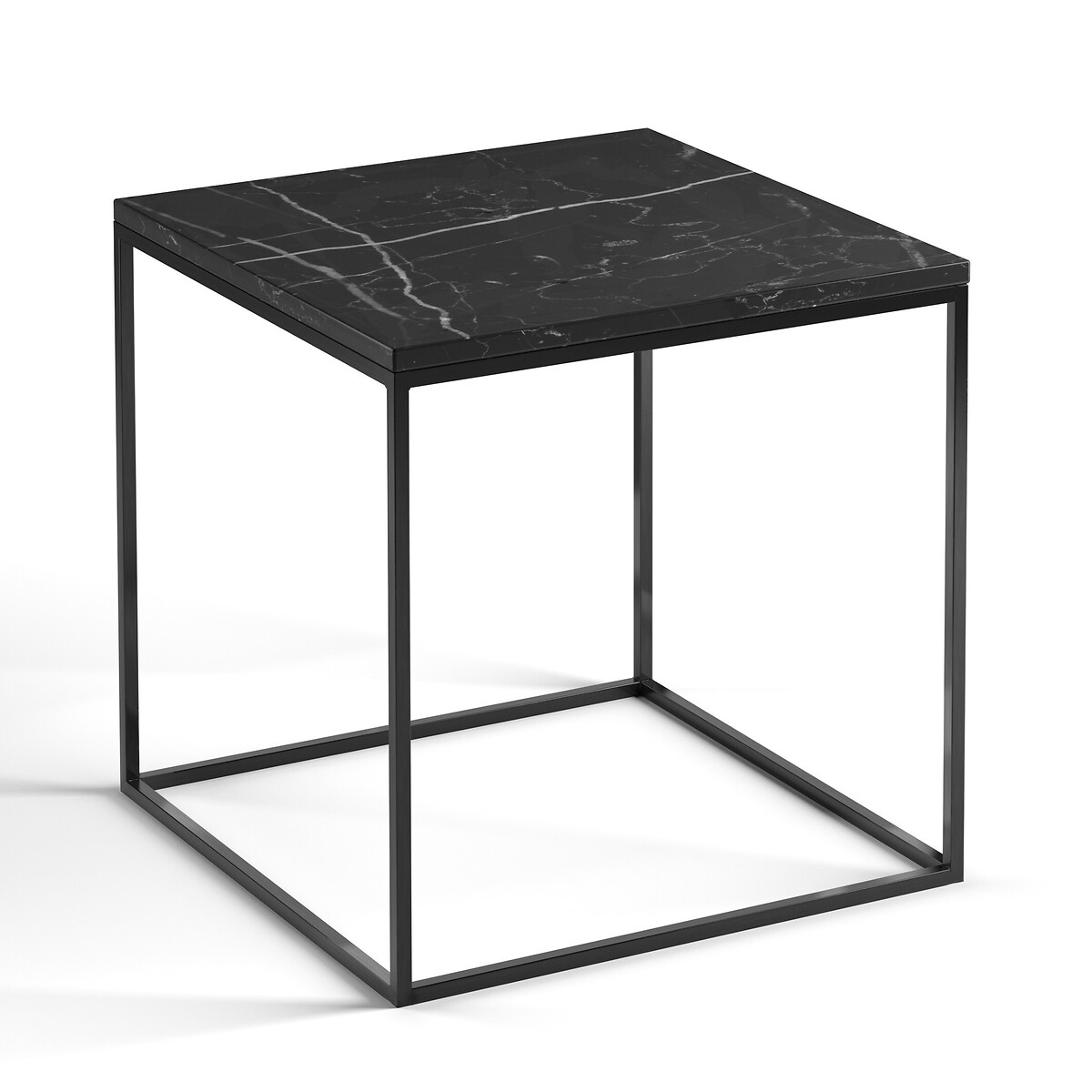 Столик со столешницей из мрамора Mahaut единый размер черный стол диванный со столешницей из травертина mahaut единый размер серый