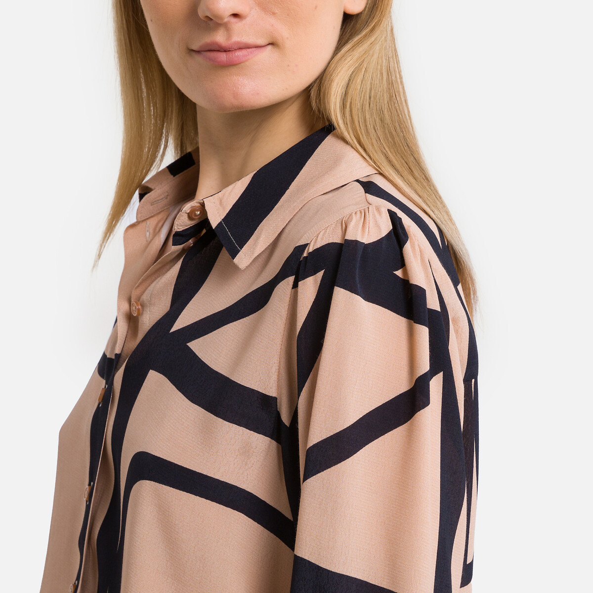 Блузка С принтом L бежевый LaRedoute, размер L - фото 2