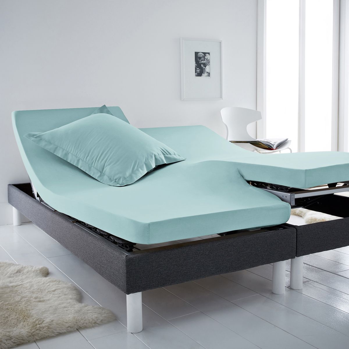 Drap housse en coton, lit articulé SCENARIO