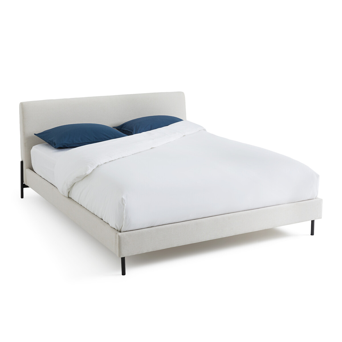 Кровать Мягкая с кроватным основанием Tella 160 x 200 см бежевый LaRedoute, размер 160 x 200 см - фото 1