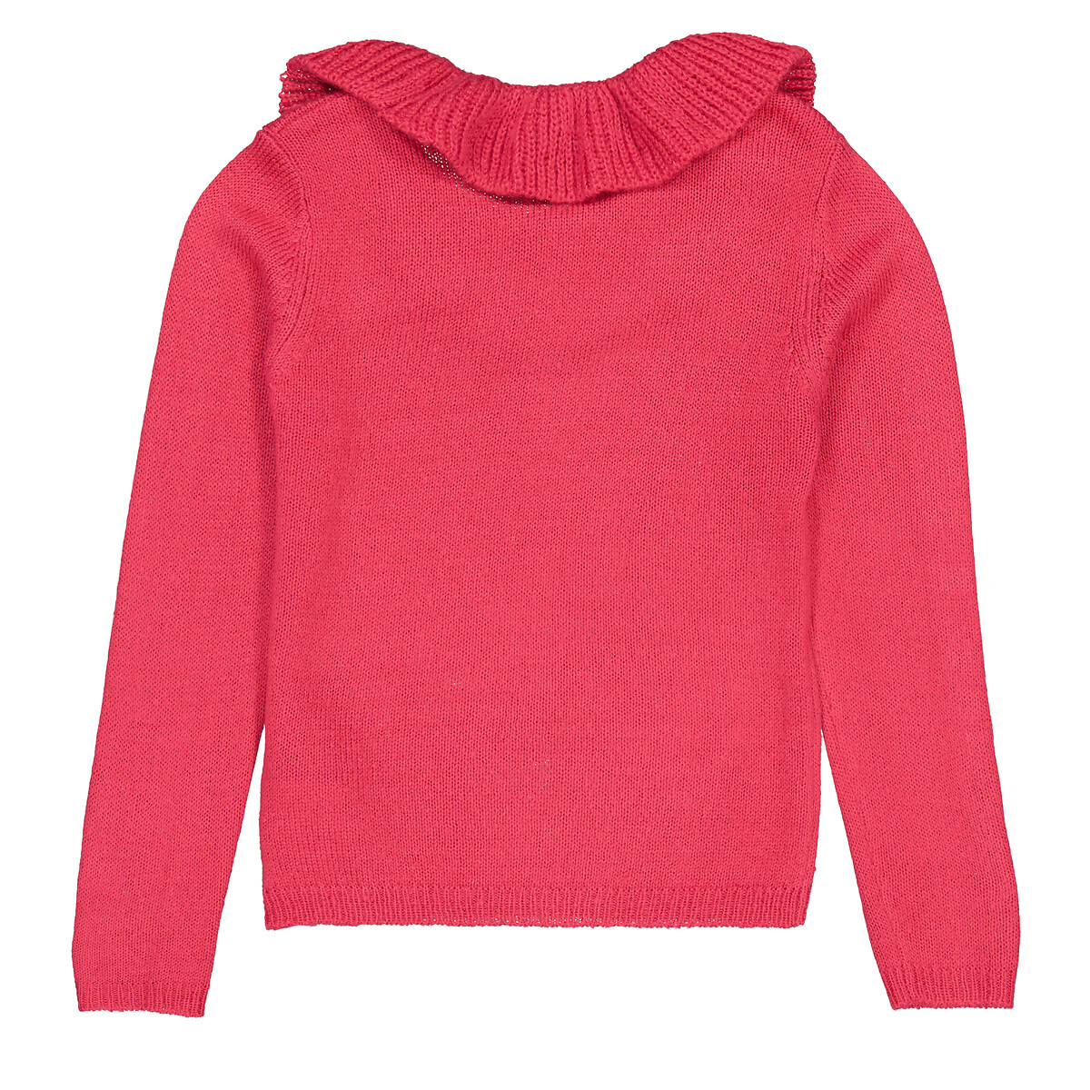 Пуловер С круглым вырезом с воланами из тонкого трикотажа 3-12 лет 12 лет -150 см розовый LaRedoute, размер 12 лет -150 см - фото 4