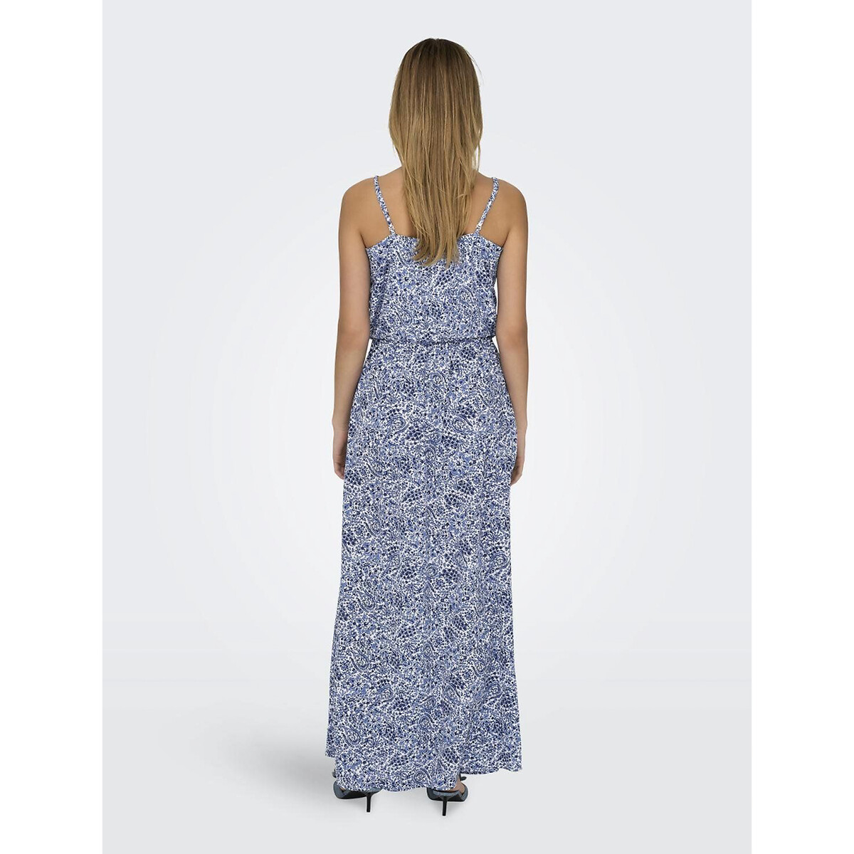 Платье-миди без рукавов с завязками  46 синий LaRedoute, размер 46 - фото 5