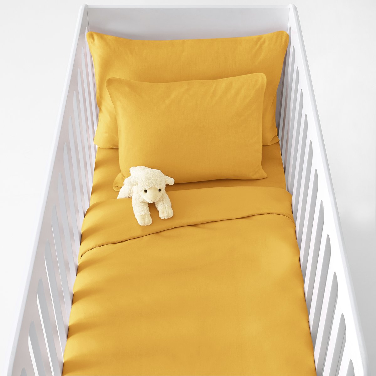 Пододеяльник La Redoute Из хлопка на детскую кроватку Scenario 80 x 120 см желтый, размер 80 x 120 см - фото 1