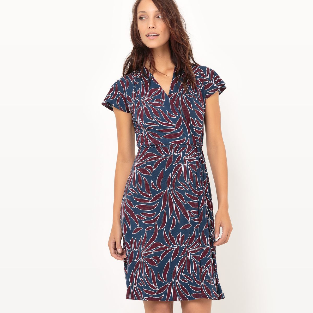 Robe longueur genou, manches courtes
