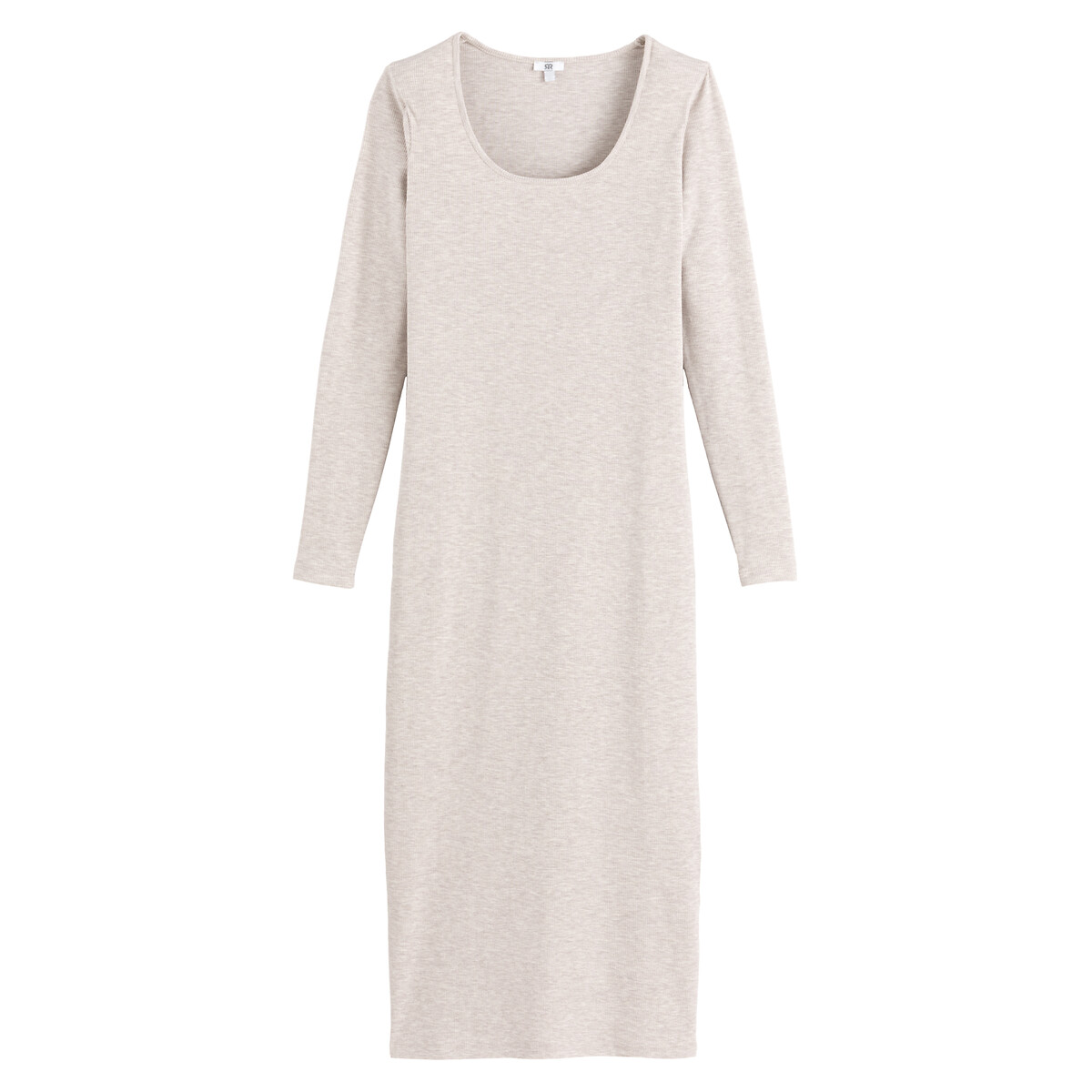 Платье LA REDOUTE COLLECTIONS Платье Длинное облегающее из трикотажа XL бежевый, размер XL - фото 5