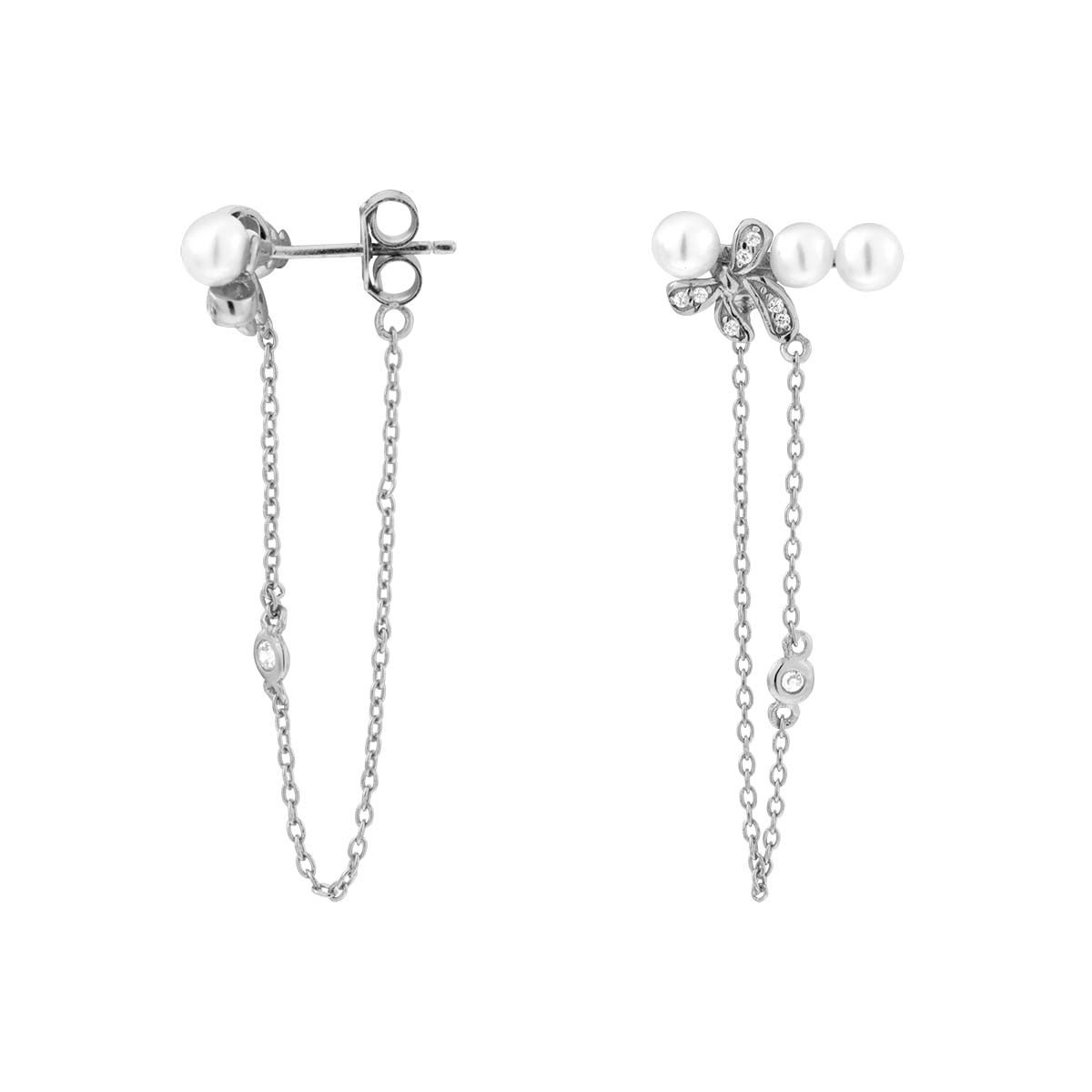 Boucles oreilles Perle de nuit Argent 925/1000 Perle