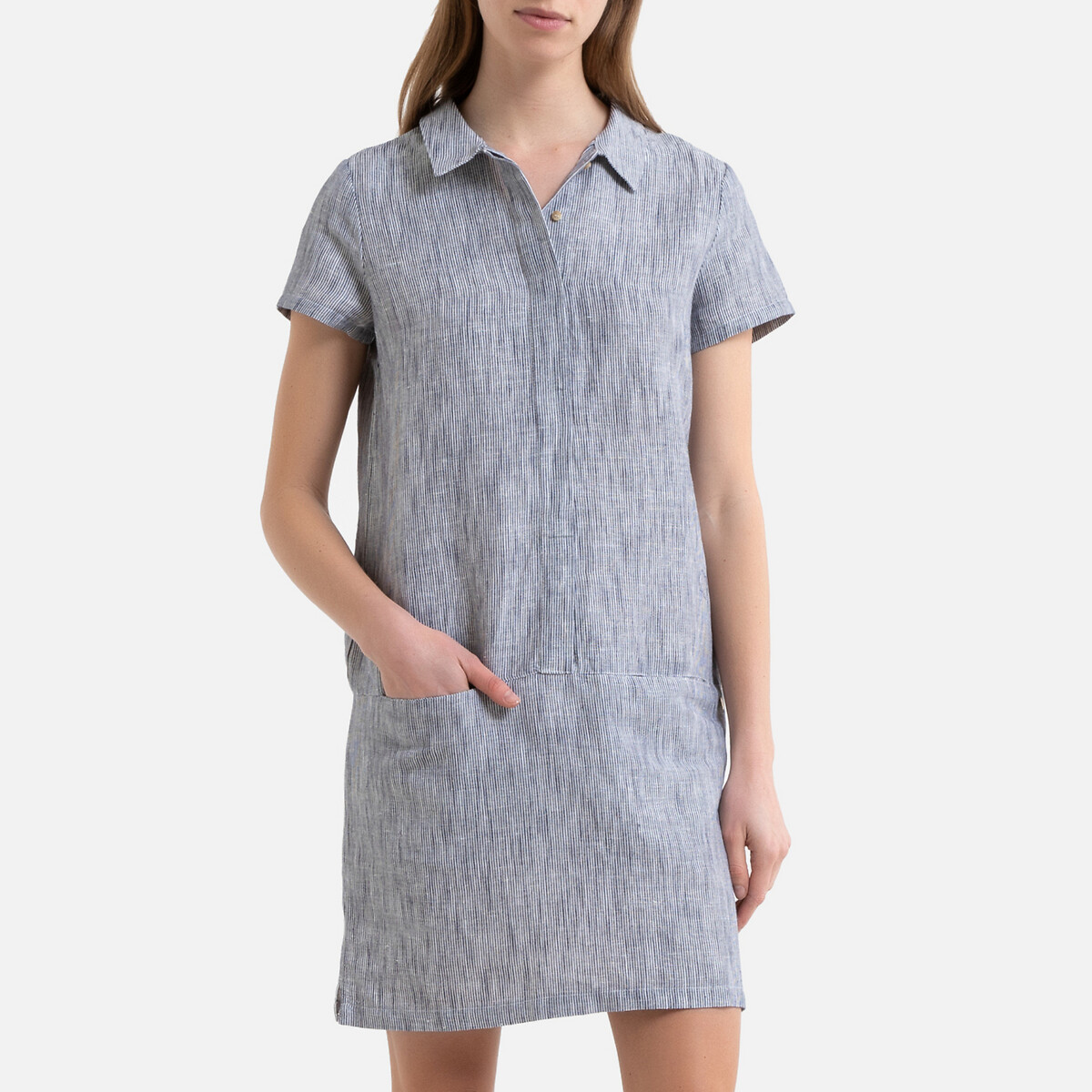 

Платье La Redoute, Синий, Прямое с короткими рукавами DIELINE 38 (FR) - 44 (RUS) синий