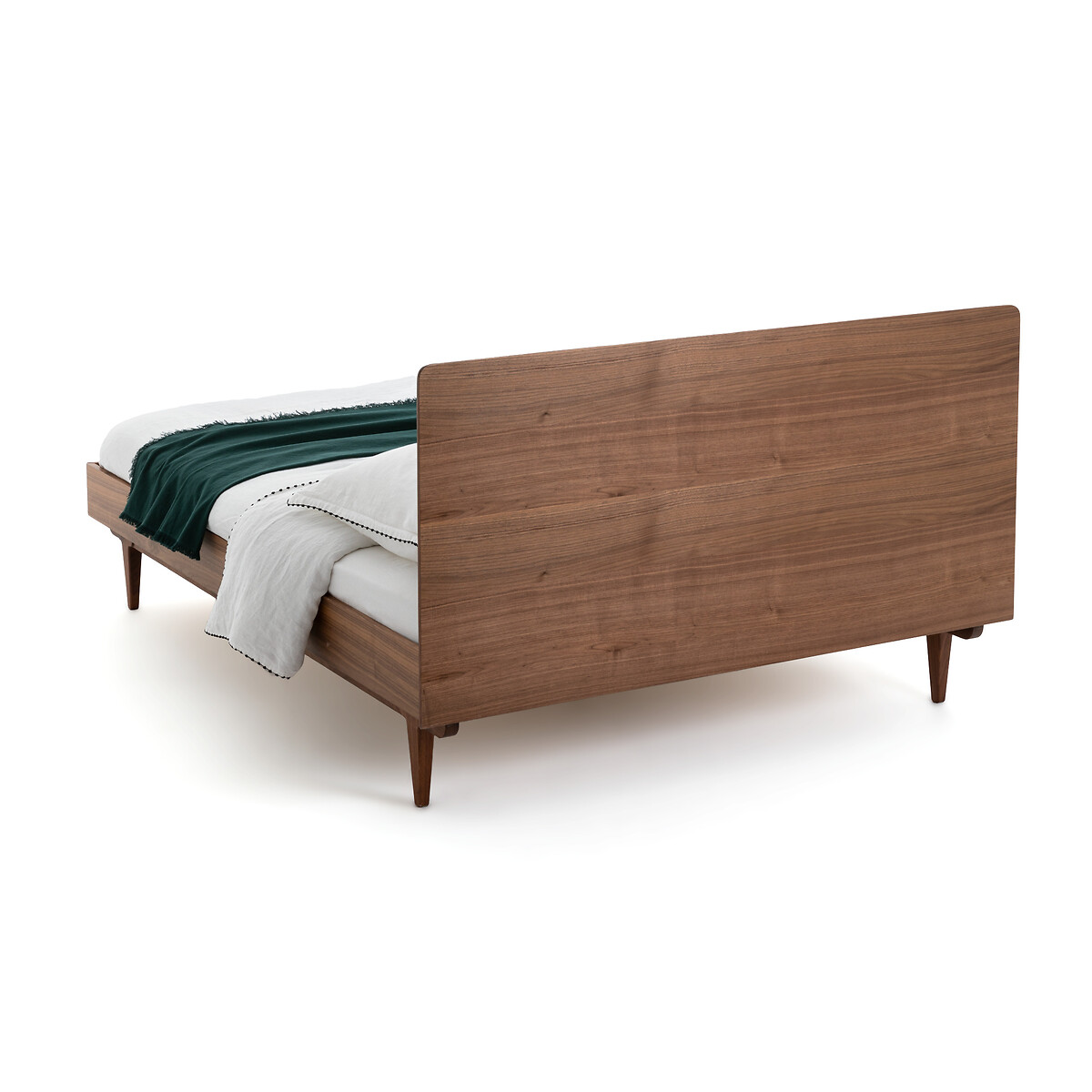 Кровать В винтажном стиле из орехового дерева с кроватным основанием Dalqui 140 x 190 см каштановый LaRedoute, размер 140 x 190 см - фото 3