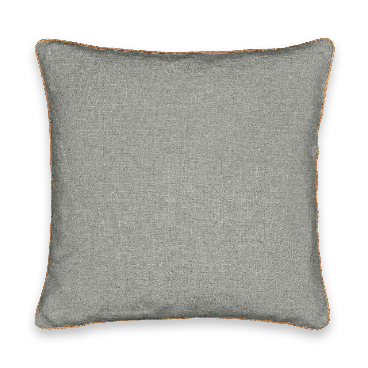 Чехол LaRedoute Для подушки из стираного льна Onega 45 x 45 см серый, размер 45 x 45 см - фото 1