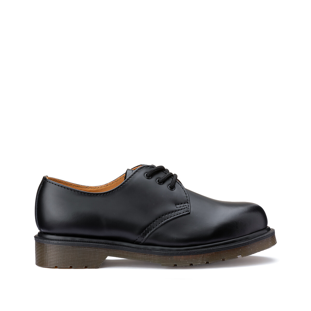 Ботинки-дерби LaRedoute Кожаные на шнуровке 1461 46 черный, размер 46