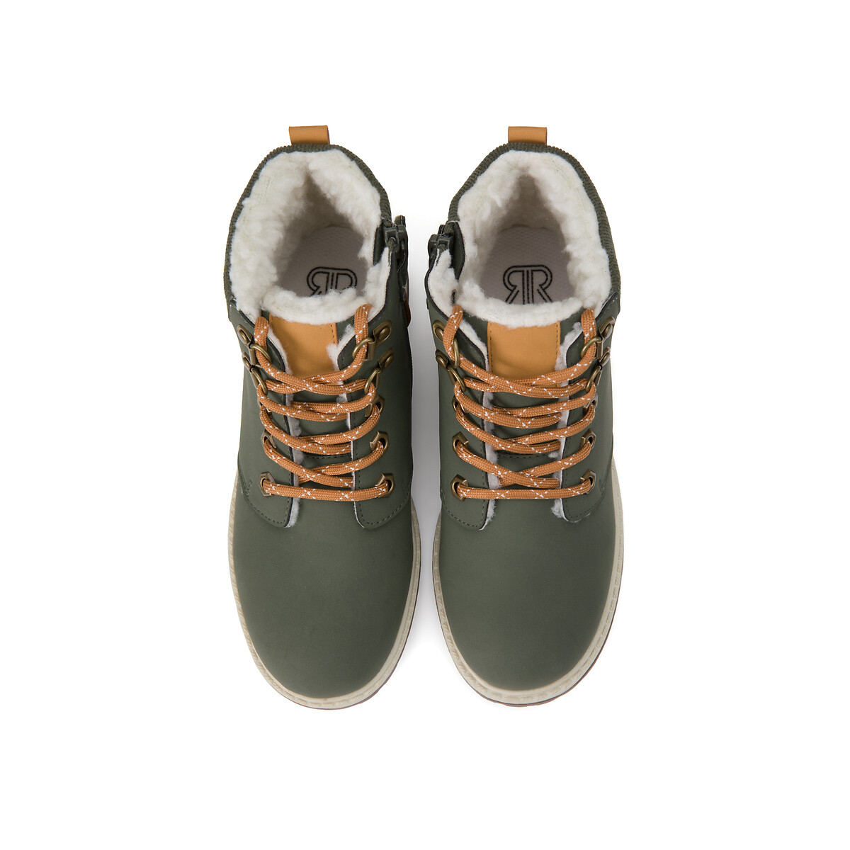 Ботинки На молнии и шнуровке 30 зеленый LaRedoute, размер 30 - фото 3