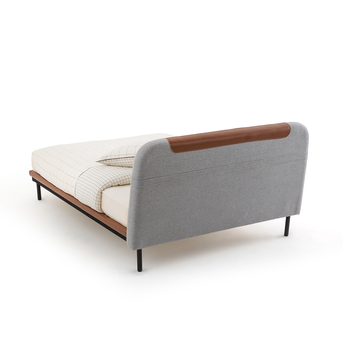 Кровать La Redoute С кроватным основанием Doris 140 x 190 см серый, размер 140 x 190 см - фото 3