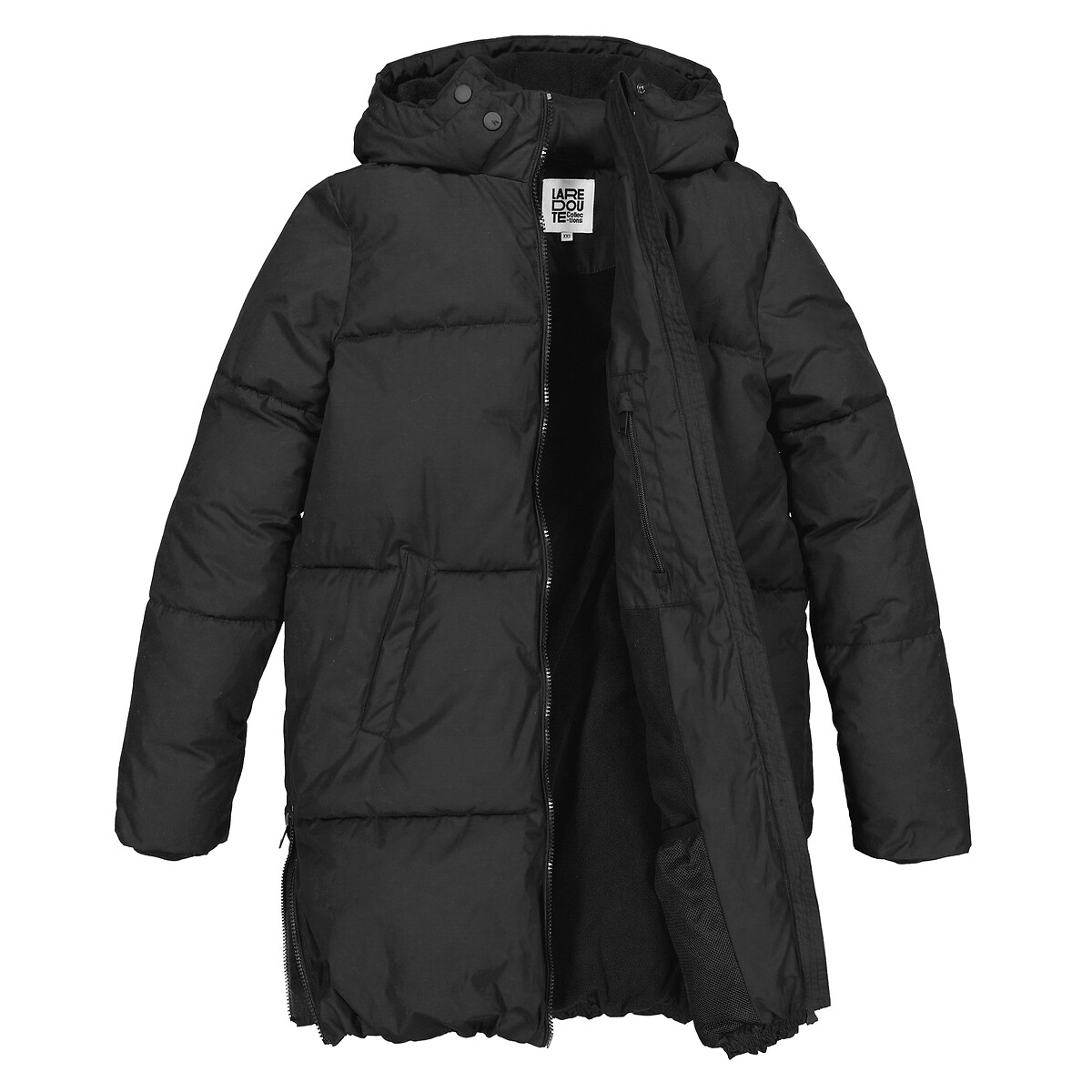 Куртка стеганая длинная  XS черный LaRedoute, размер XS - фото 4