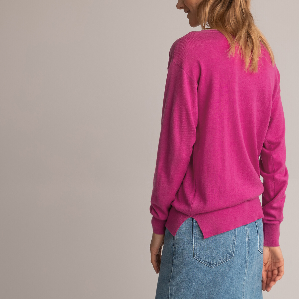 Пуловер С вырезом-лодочкой XS розовый LaRedoute, размер XS - фото 4