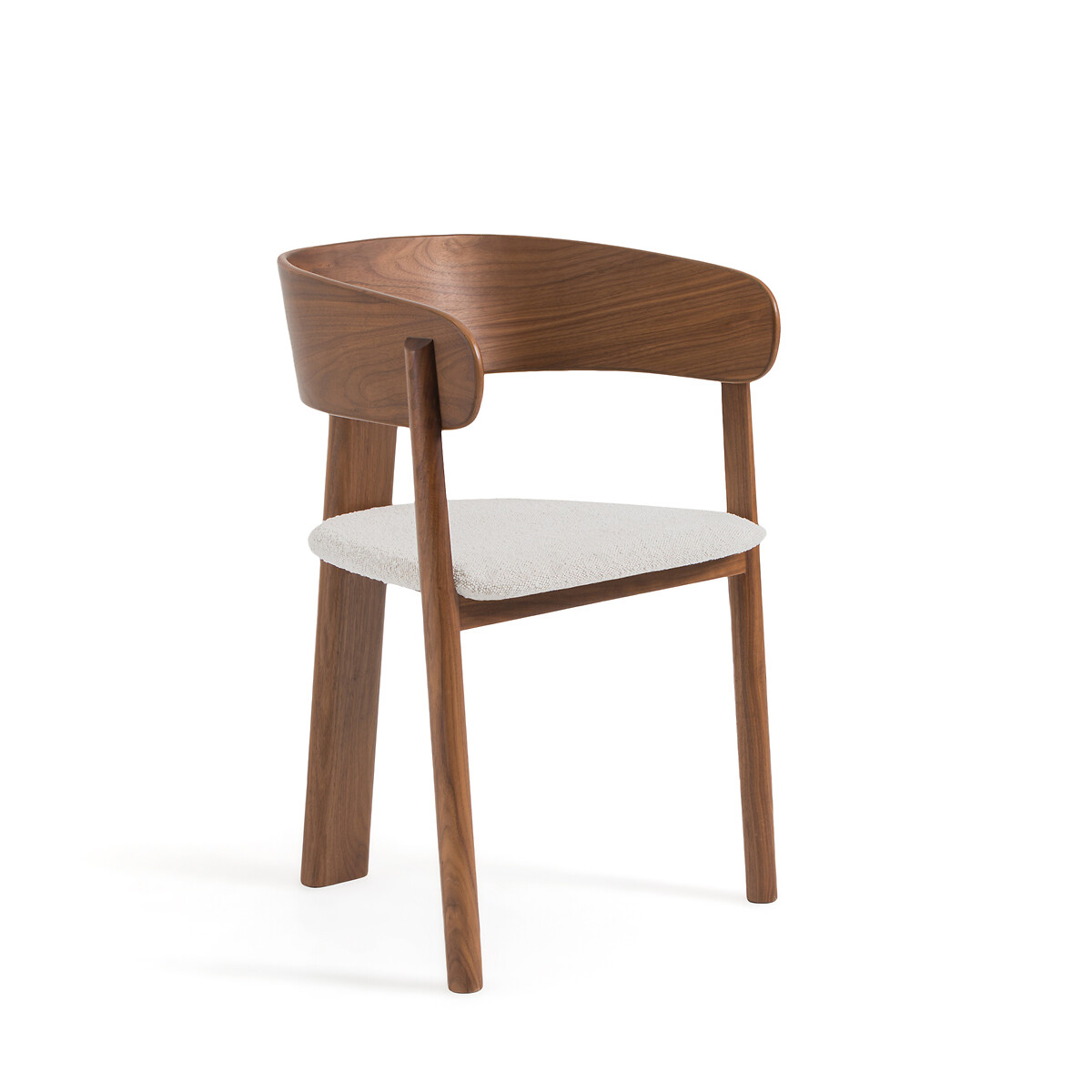 Кресло Обеденное с обивкой из буклированной ткани от Э Галлина Marais единый размер каштановый