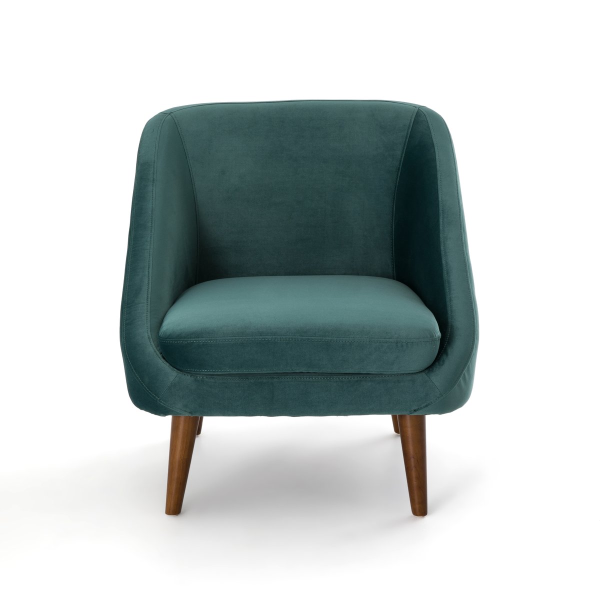 Кресло La Redoute Велюровое SMON 1-мест. зеленый, размер 1-мест. - фото 2