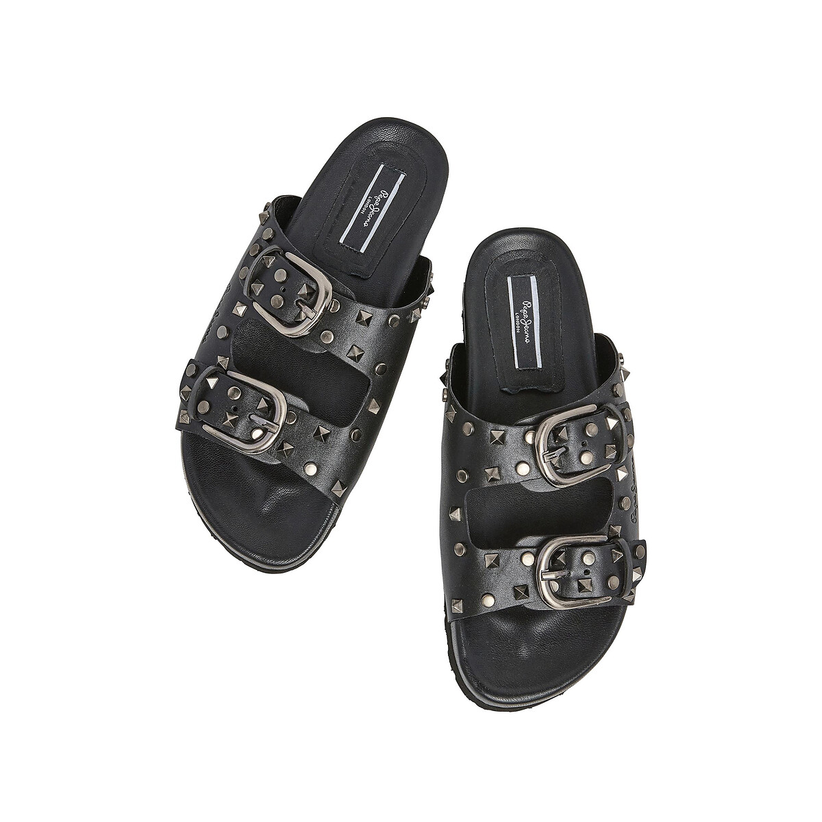 Туфли без задника с двойным ремешком Oban Rock  36 черный LaRedoute, размер 36 - фото 3