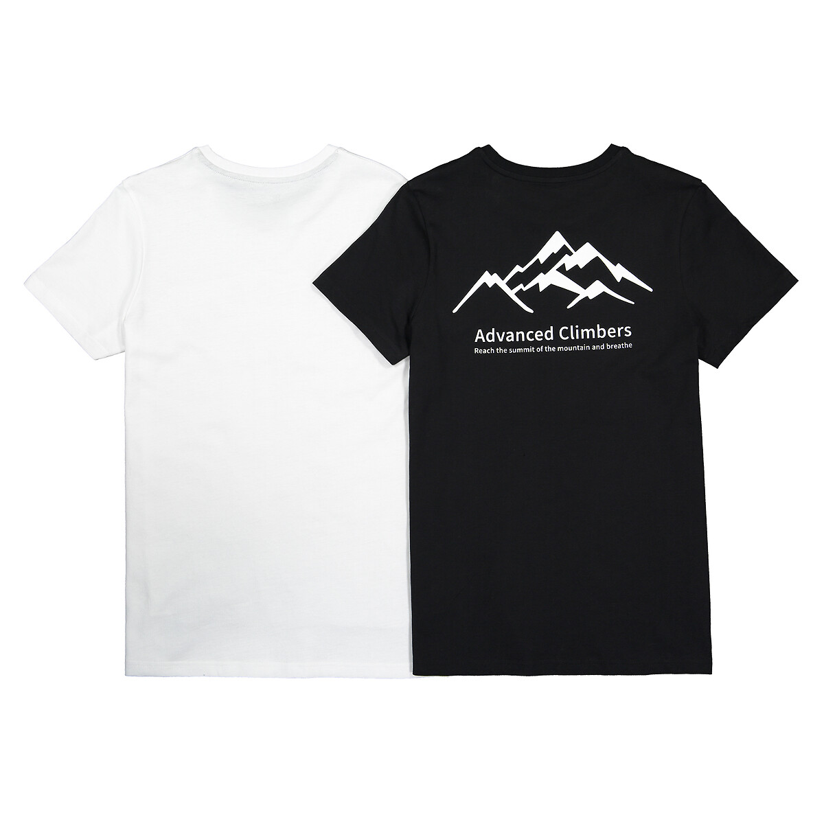 Комплект из 2-х футболок с LA REDOUTE COLLECTIONS Принтом спереди 10-18 лет 10 черный, размер 10 - фото 4