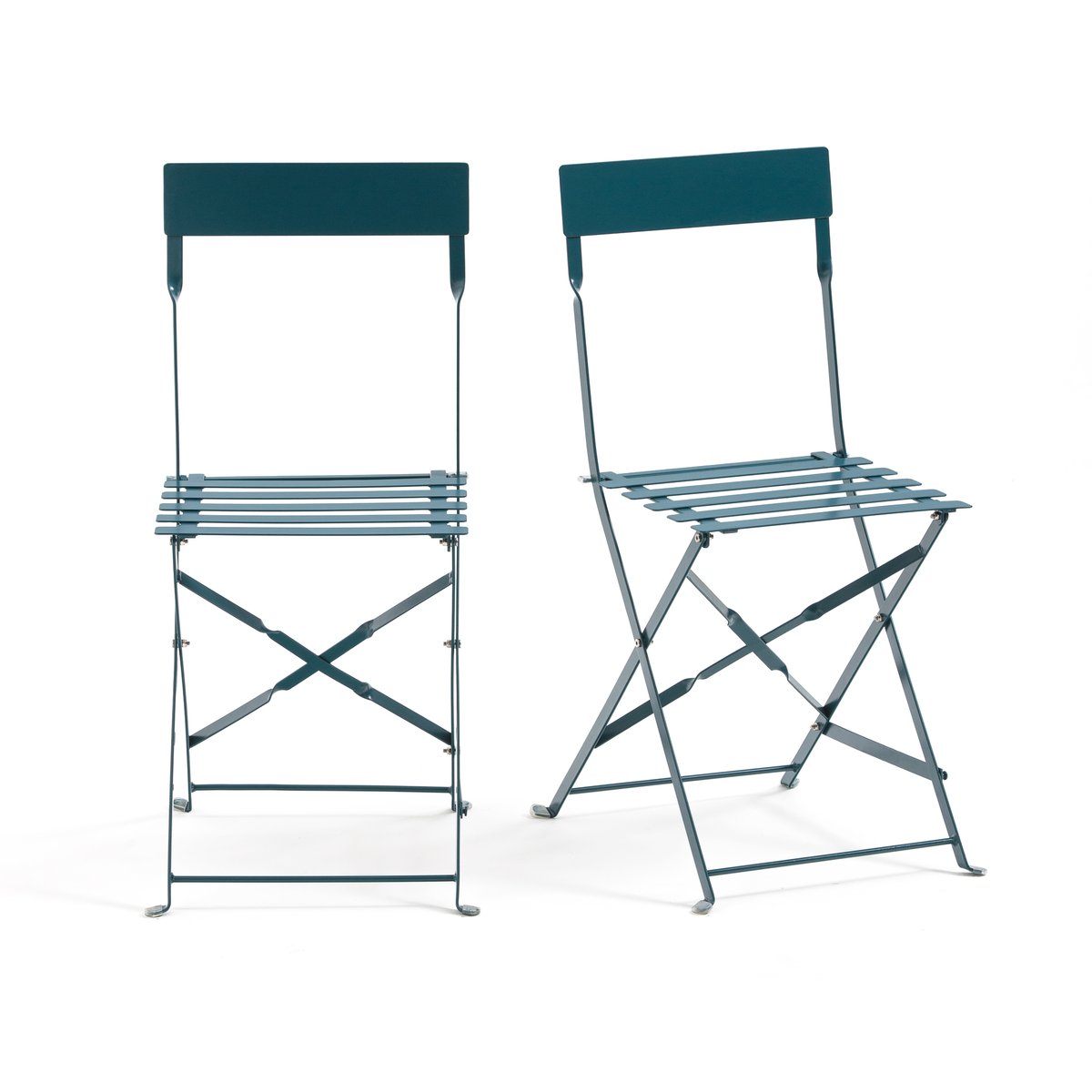 Комплект из 2 складных стульев из металла Ozevan единый размер синий комплект из 2 стульев складных из бука panni единый размер бежевый
