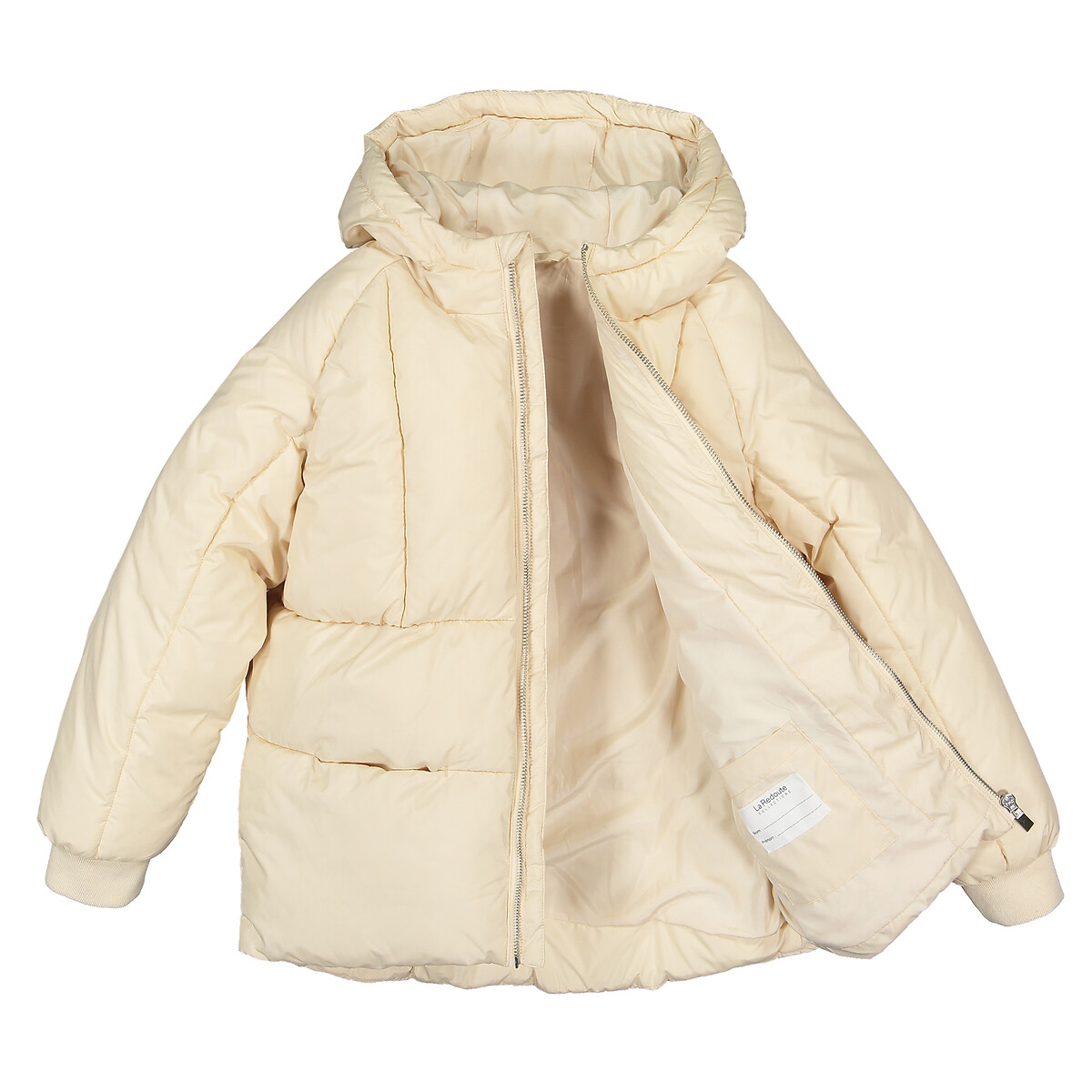 Куртка LaRedoute Стеганая с капюшоном теплая и пышная 3-14 лет 5 лет - 108 см бежевый, размер 5 лет - 108 см - фото 4