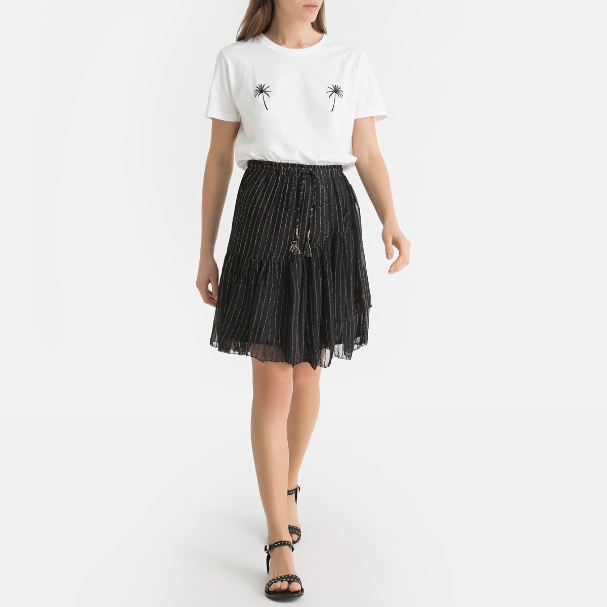 

Юбка LaRedoute, Черный, Короткая расклешенная из вуали OLLY 1(S) черный