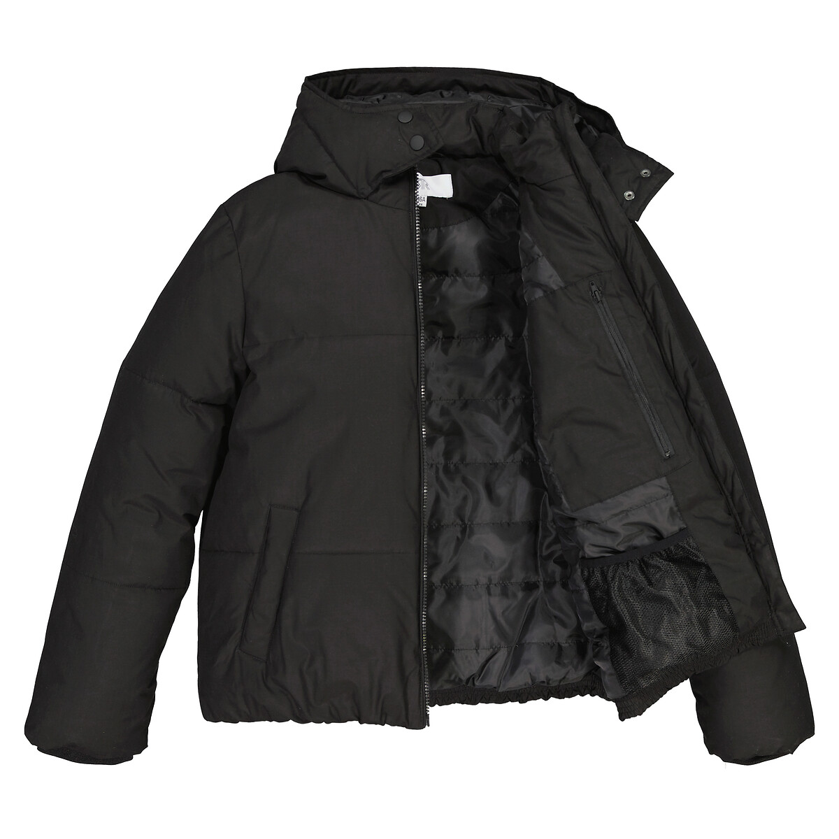 Куртка Стеганая утепленная с капюшоном 16 лет - 162 см черный LaRedoute, размер 16 лет - 162 см - фото 5