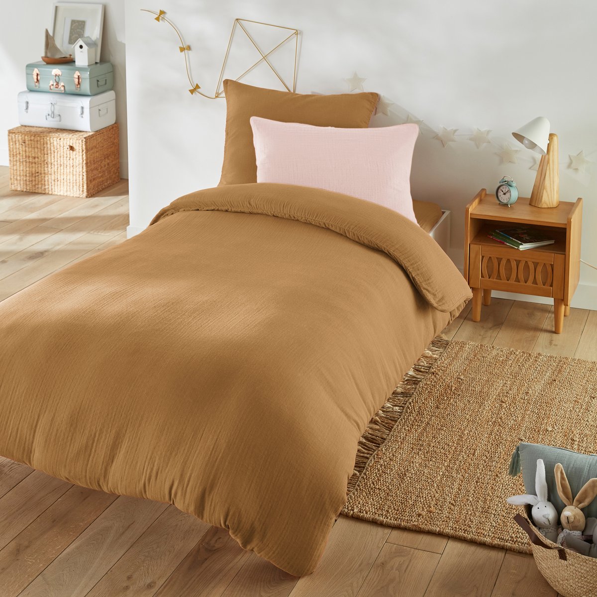 

Пододеяльник La Redoute, Желтый, Детский из хлопчатобумажной газовой ткани Snow 200 x 200 см желтый