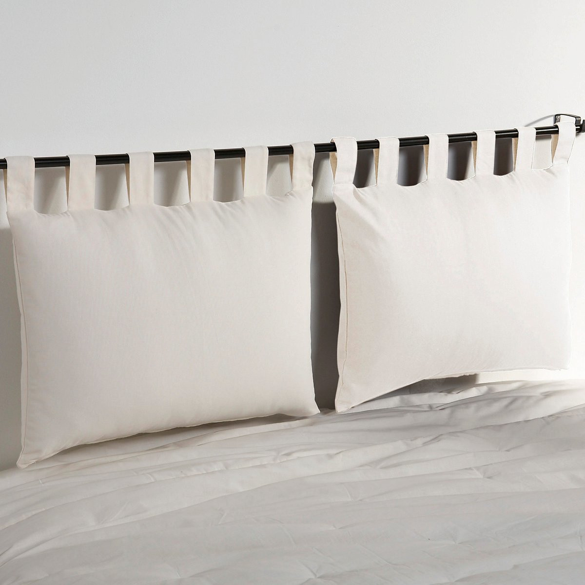Набор из 2 чехлов для подушки изголовья кровати из хлопка Scenario 50 x 70 см белый