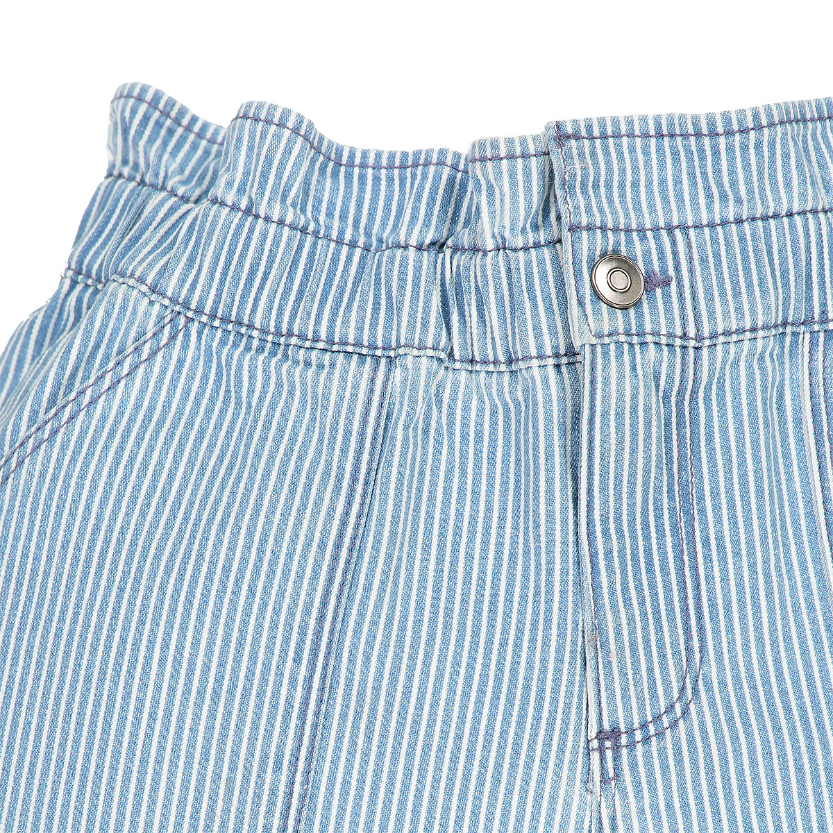 Шорты из джинсовой ткани в полоску  9 другие LaRedoute, размер 9 - фото 5