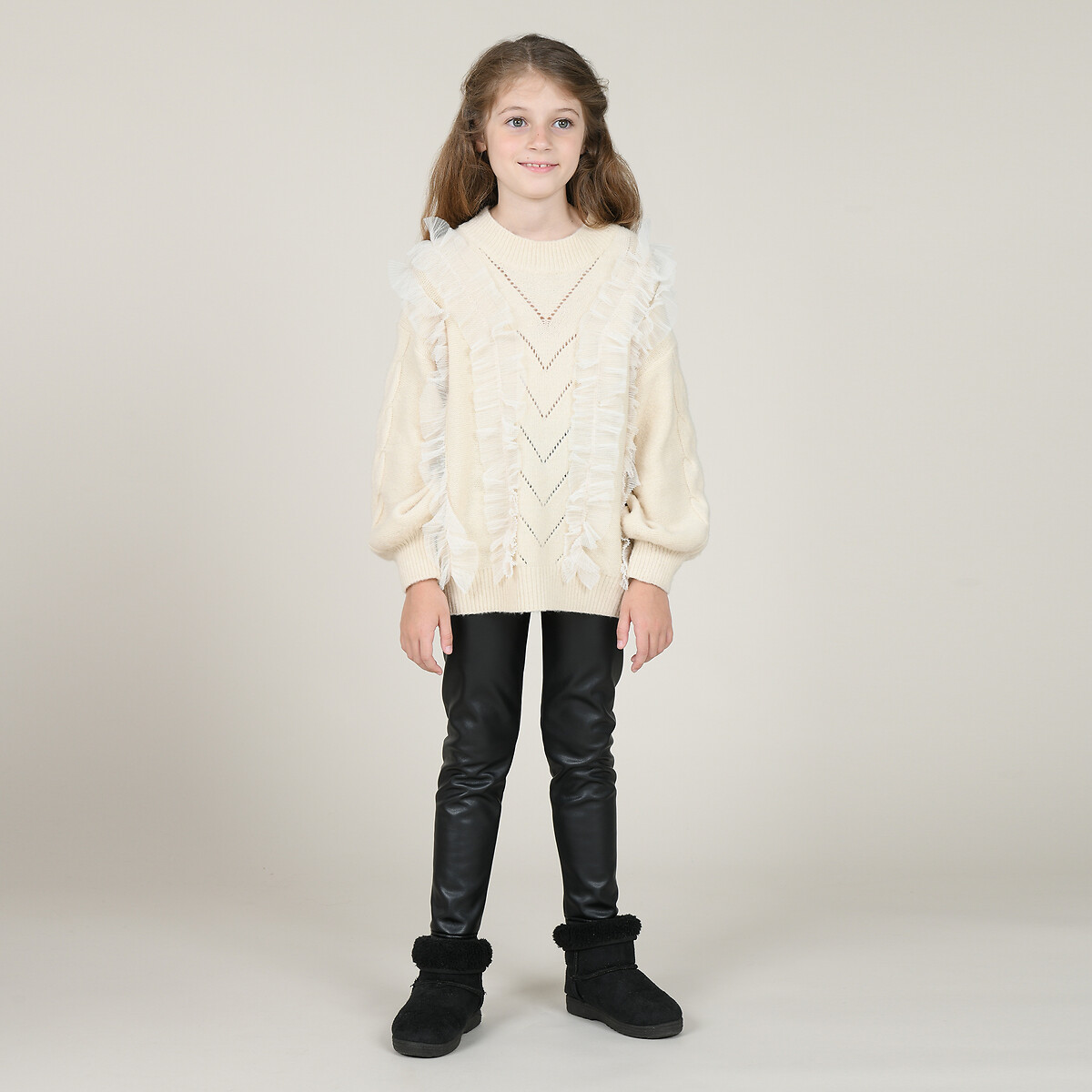 Пуловер La Redoute 4-14 лет 12/14 лет - 150/156 см белый, размер 12/14 лет - 150/156 см