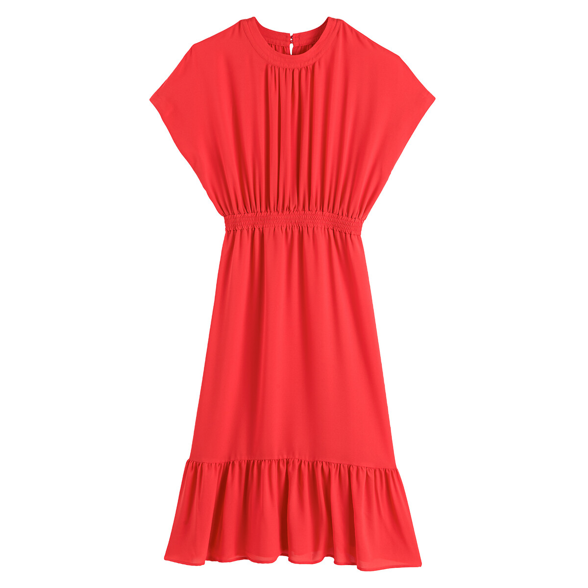 Платье LA REDOUTE COLLECTIONS Платье Длинное с короткими рукавами 42 красный, размер 42 - фото 5