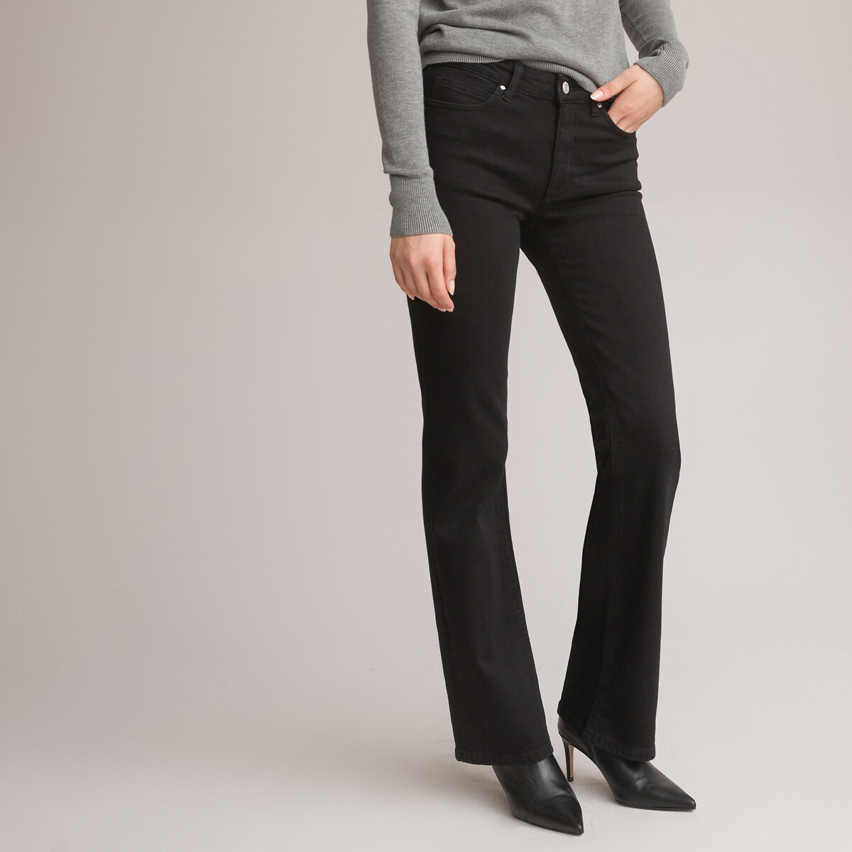 Джинсы буткат 50 (FR) - 56 (RUS) черный джинсы буткат для периода беременности 44 fr 50 rus черный