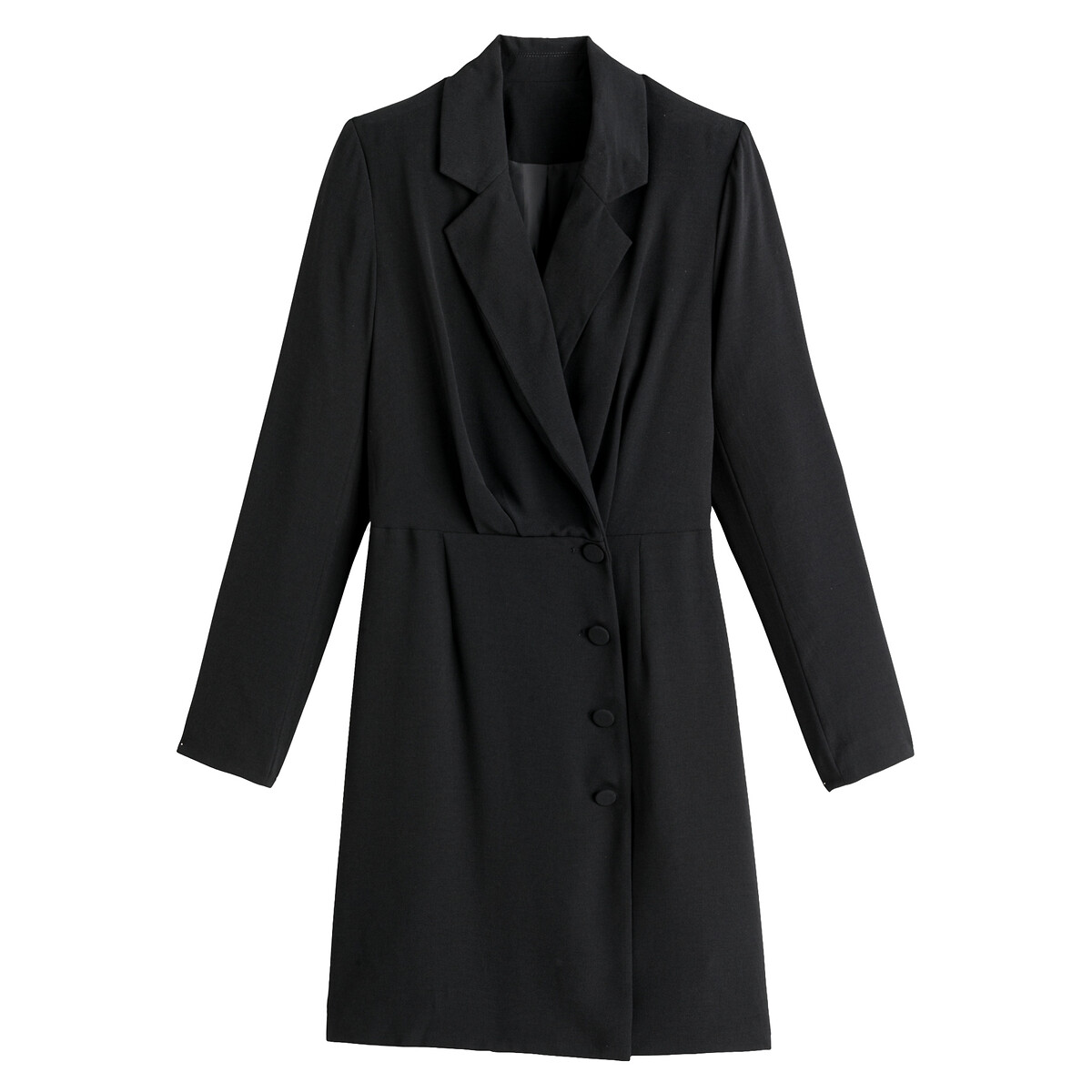 Платье LaRedoute С запахом с длинными рукавами 54 черный, размер 54 - фото 5