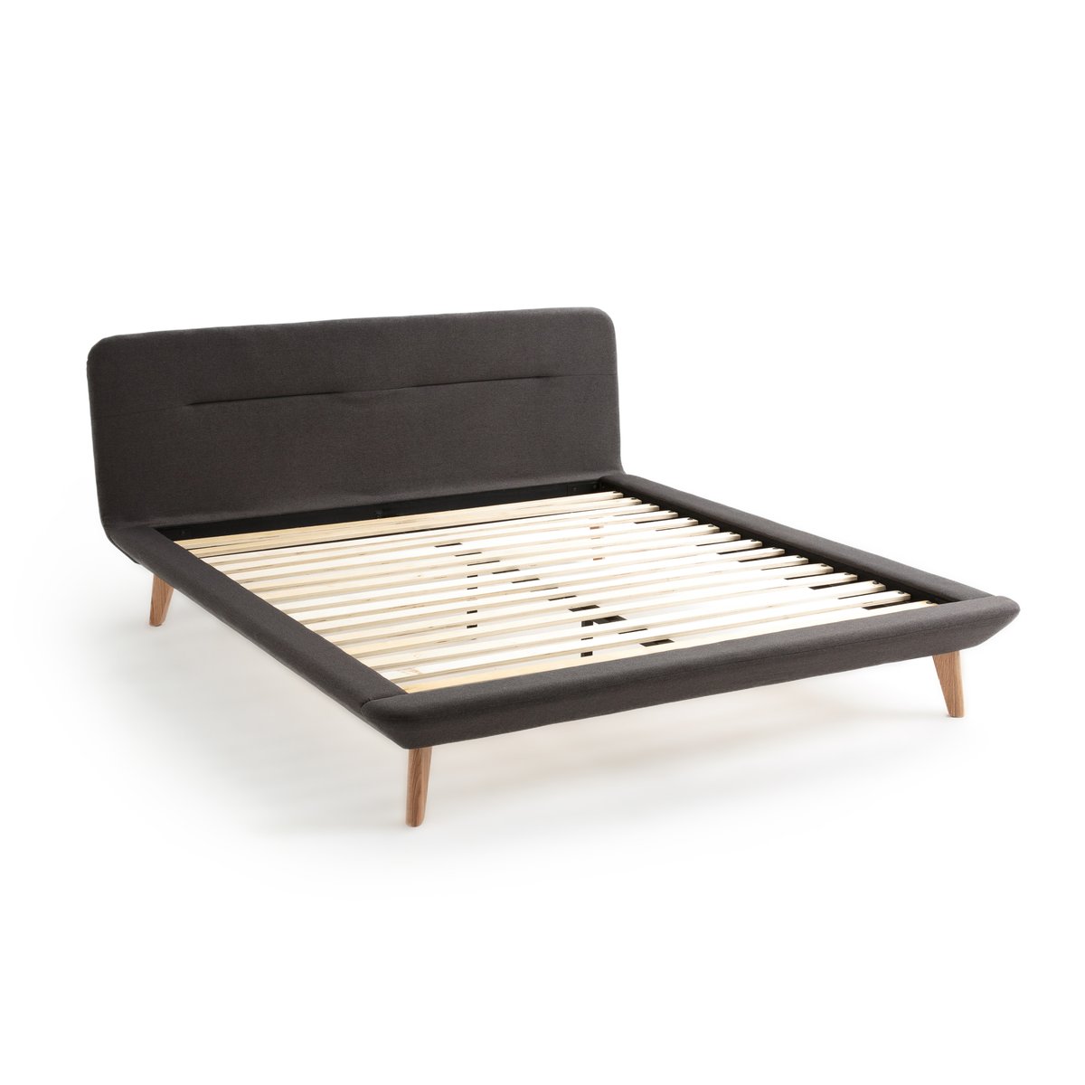 Кровать La Redoute С кроватным основанием TIVARA 160 x 200 см серый, размер 160 x 200 см - фото 3